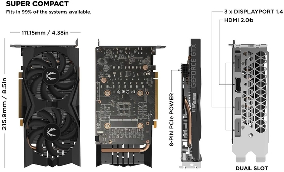 192Bit κάρτα γραφικών GeForce GTX 1660 6GB GDDR5 τυχερού παιχνιδιού καρτών γραφικών ZOTAC εγκαταστάσεων γεώτρησης μεταλλείας