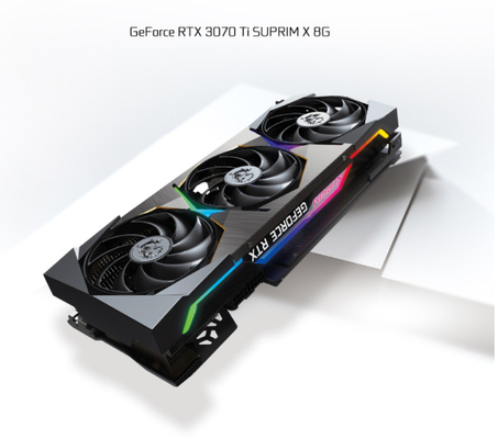 MSI Geforce Rtx 3070 κάρτα γραφικών εγκαταστάσεων γεώτρησης μεταλλείας Tj Suprim διακοσοπενηνταεξάμπιτη